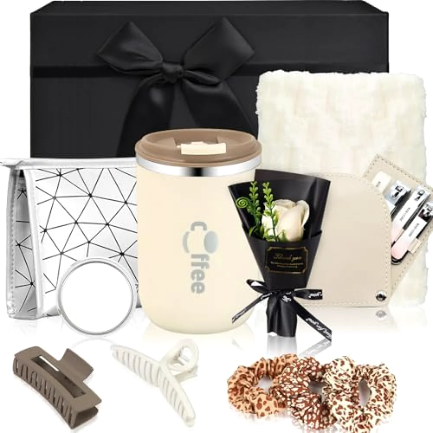 Birthday gift basket, black