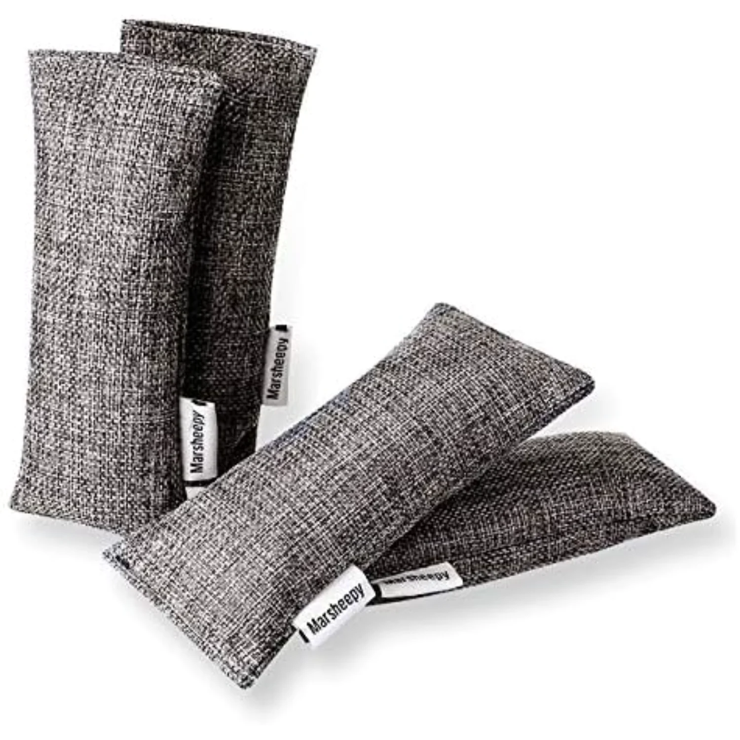 12 charcoal bags, 60 g, grey linen