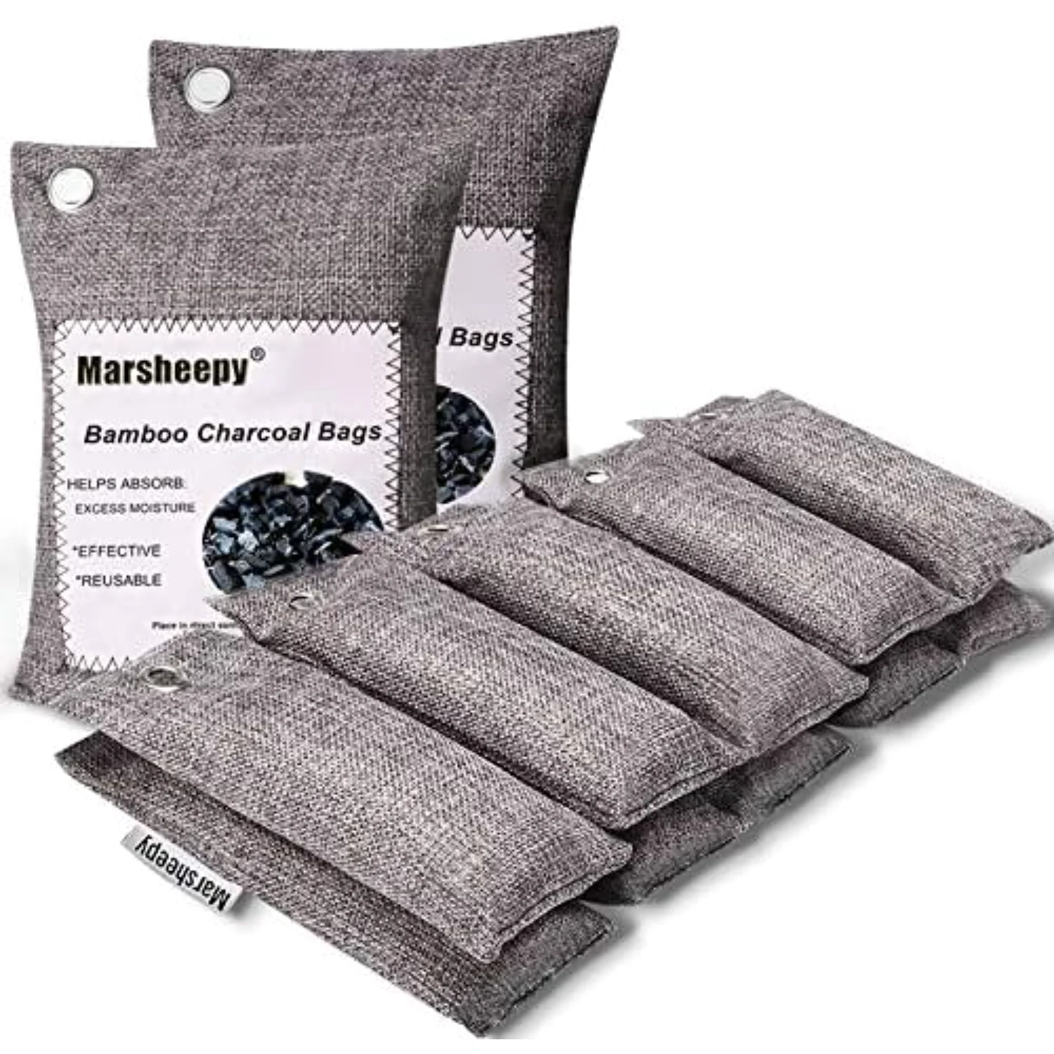 12 charcoal bags, linen